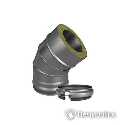 Колено 135° (45°) Теплов и Сухов Отвод Термо 45* ОТ-Р 304-0.8/304-0.5 D150/250 с хомутом в Рязани