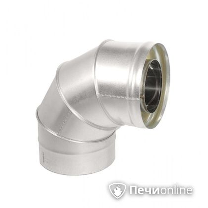 Колено 90° сэндвич Теплов и Сухов Отвод Термо 87* ОТ-Р 430-0.5/оцинковка D115/200 ФМ в Рязани