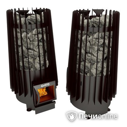 Дровяная печь-каменка GrillD Cometa Vega 180 short black в Рязани