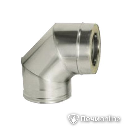 Дымоход Дымок Колено 90° с изоляцией 0,8 мм. OТFR90  120/200 в Рязани