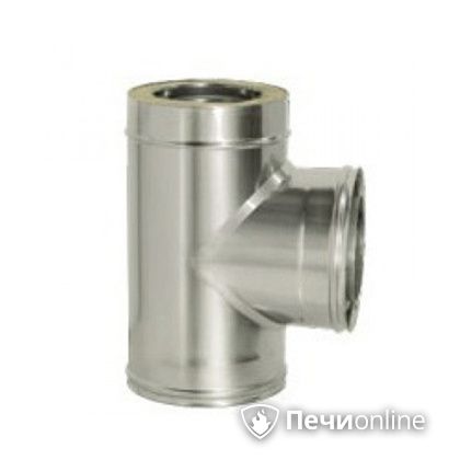 Дымоход Дымок Тройник 90° с изоляцией 0,8 мм. ТRFR90 150/230 в Рязани