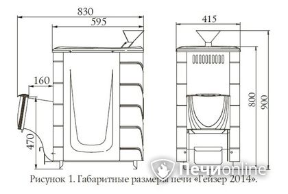 Дровяная печь-каменка TMF Гейзер 2014 Inox ДН КТК ЗК антрацит в Рязани