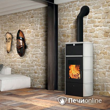 Печь-камин Edilkamin Flamma 24 kw V.A. Bianco Panna с Т/О в Рязани