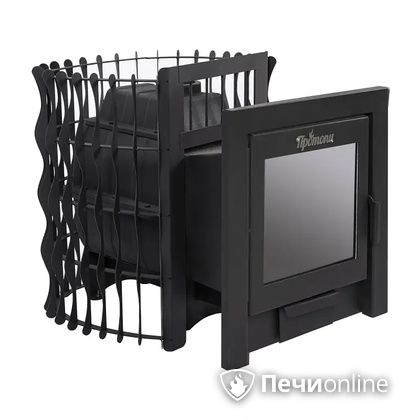 Дровяная банная печь Протопи Чугунка 16 Подкова Панорама в Рязани