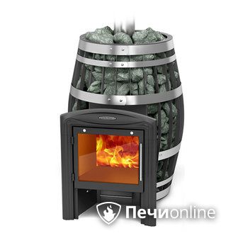 Дровяная банная печь TMF Саяны XXL 2015 Carbon Витра с закрытой каменкой в Рязани