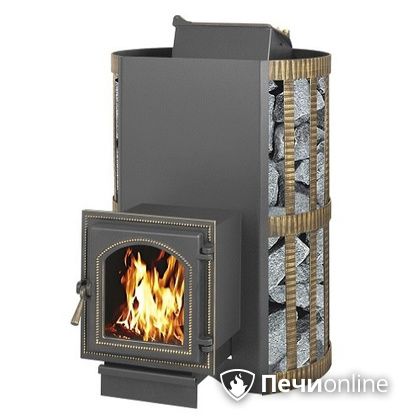 Дровяная банная печь Везувий Скиф с закрытой каменкой (270) в Рязани
