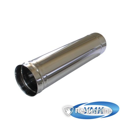 Дымоход УМК Труба D115 L=0,25 м 1,0 мм. нержавейка в Рязани