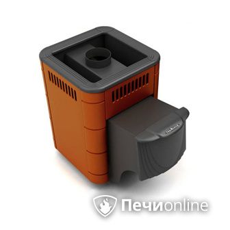Дровяная банная печь TMF Оса Carbon терракота дверь антрацит в Рязани
