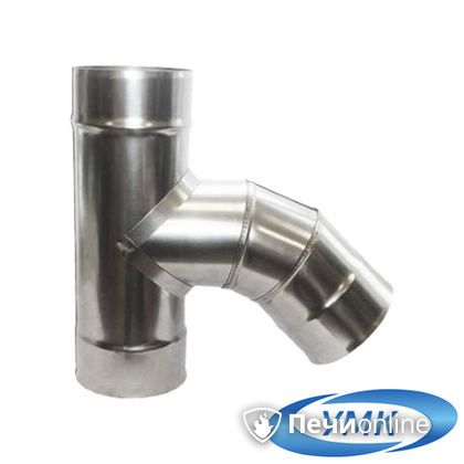 Дымоход УМК Тройник 135° D130 1.0мм нержавейка в Рязани