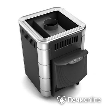 Дровяная банная печь TMF Оса Inox дверь антрацит короткий канал антрацит в Рязани